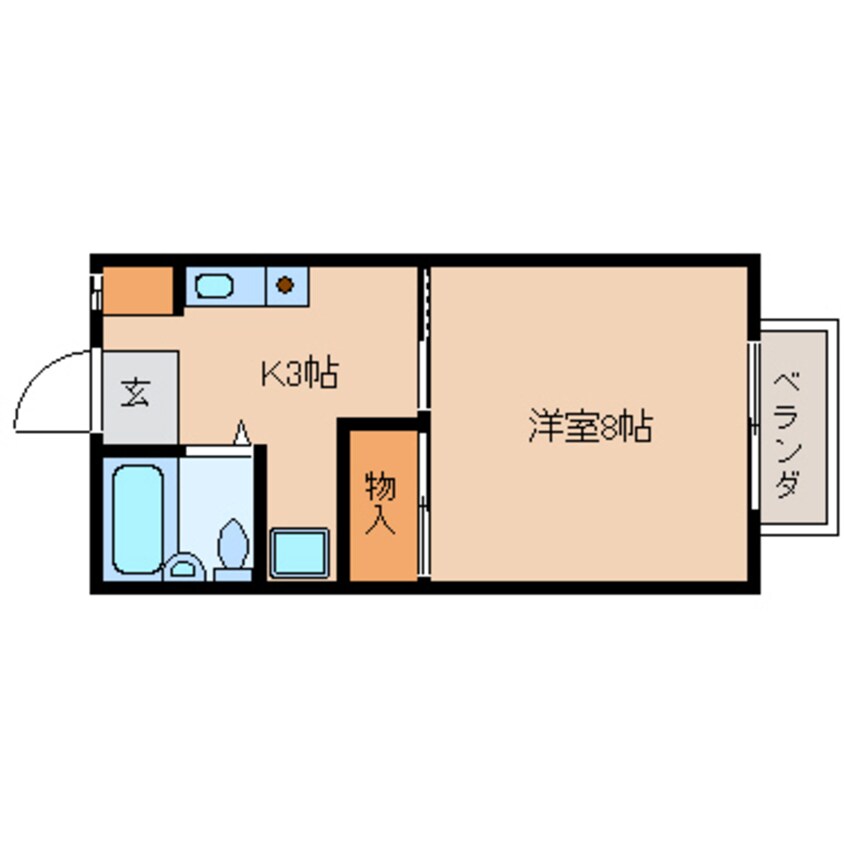 間取図 静岡鉄道静岡清水線/県立美術館前駅 徒歩11分 2階 築28年