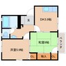 東海道本線/草薙駅 バス:11分:停歩4分 2階 築27年 2DKの間取り