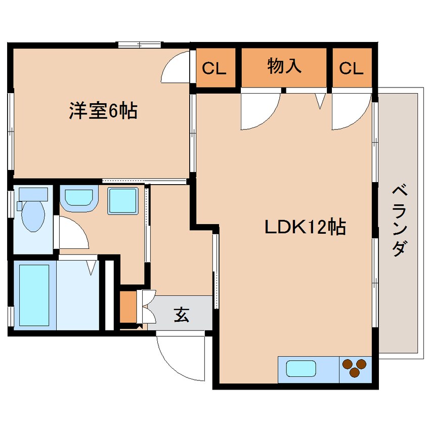 間取図 東海道本線/草薙駅 バス8分常葉短大入口下車:停歩3分 2階 築27年