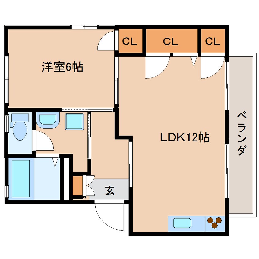 間取図 東海道本線/草薙駅 バス8分常葉短大入口下車:停歩3分 2階 築27年