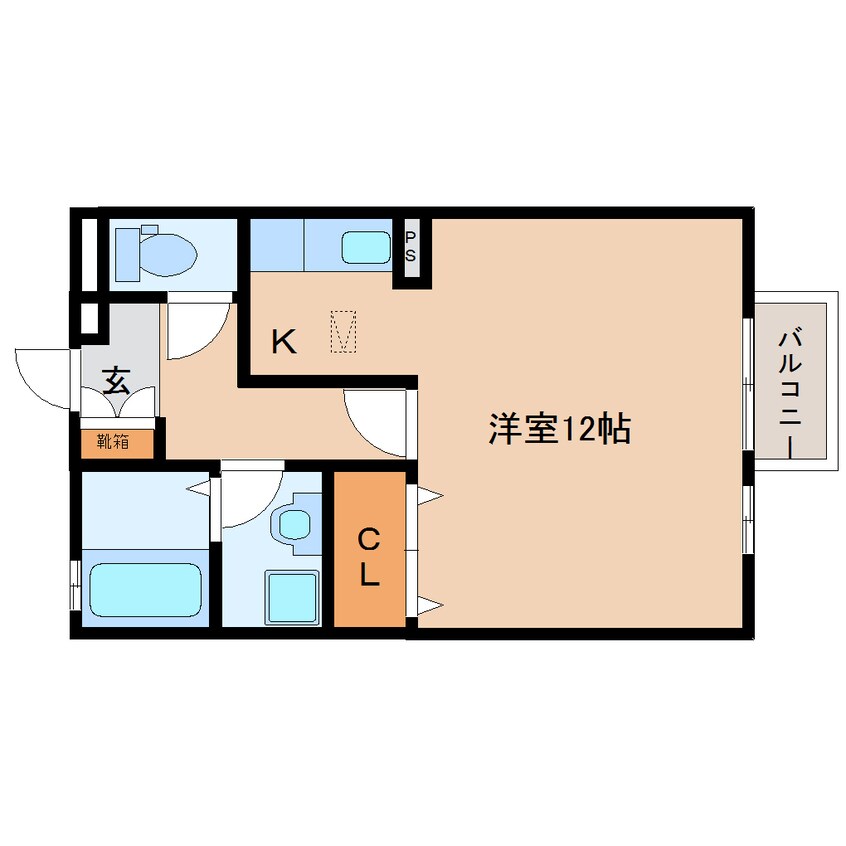 間取図 静岡鉄道静岡清水線/県立美術館前駅 徒歩23分 1階 築23年