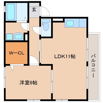 間取図 東海道本線/草薙駅 徒歩16分 2階 築21年