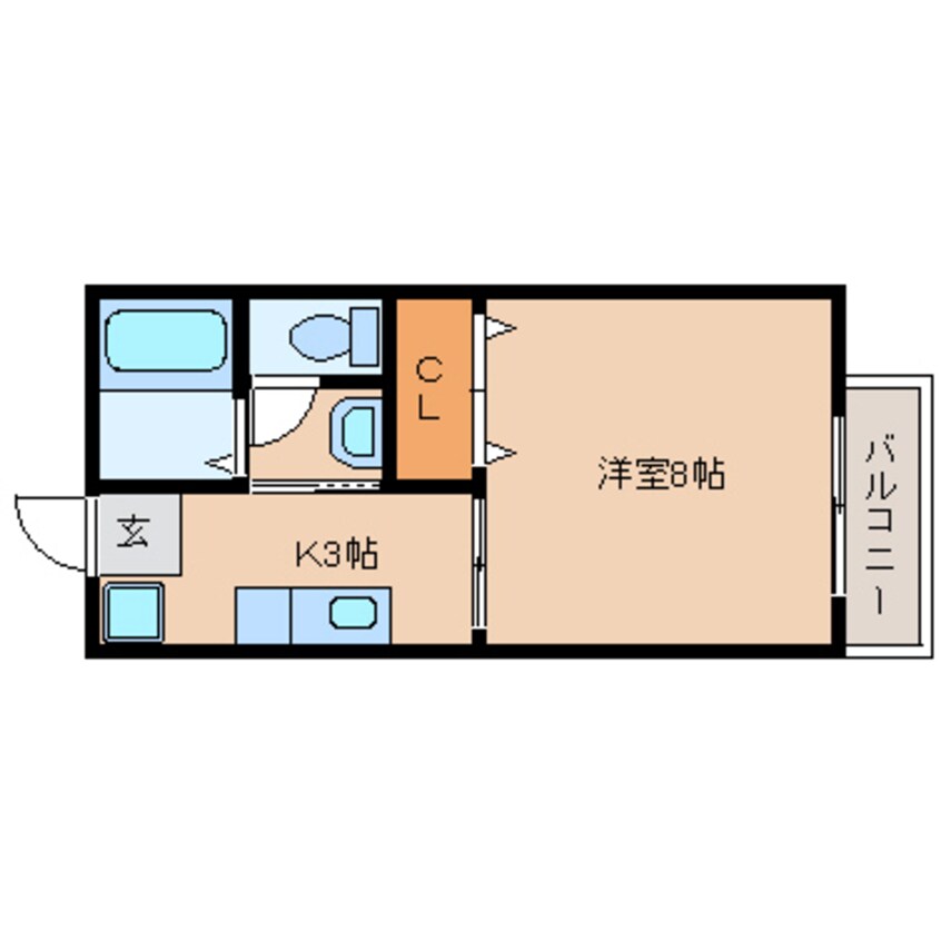 間取図 静岡鉄道静岡清水線/県総合運動場駅 徒歩6分 2階 築26年