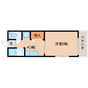 間取図 静岡鉄道静岡清水線/県立美術館前駅 徒歩25分 2階 築28年