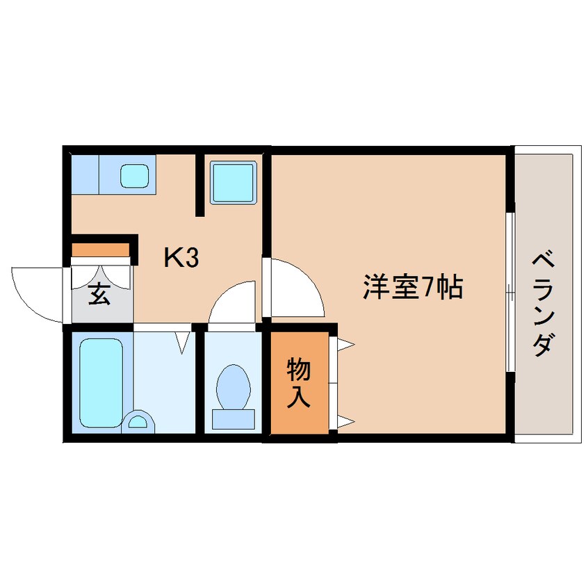 間取図 静岡鉄道静岡清水線/県総合運動場駅 徒歩26分 2階 築28年