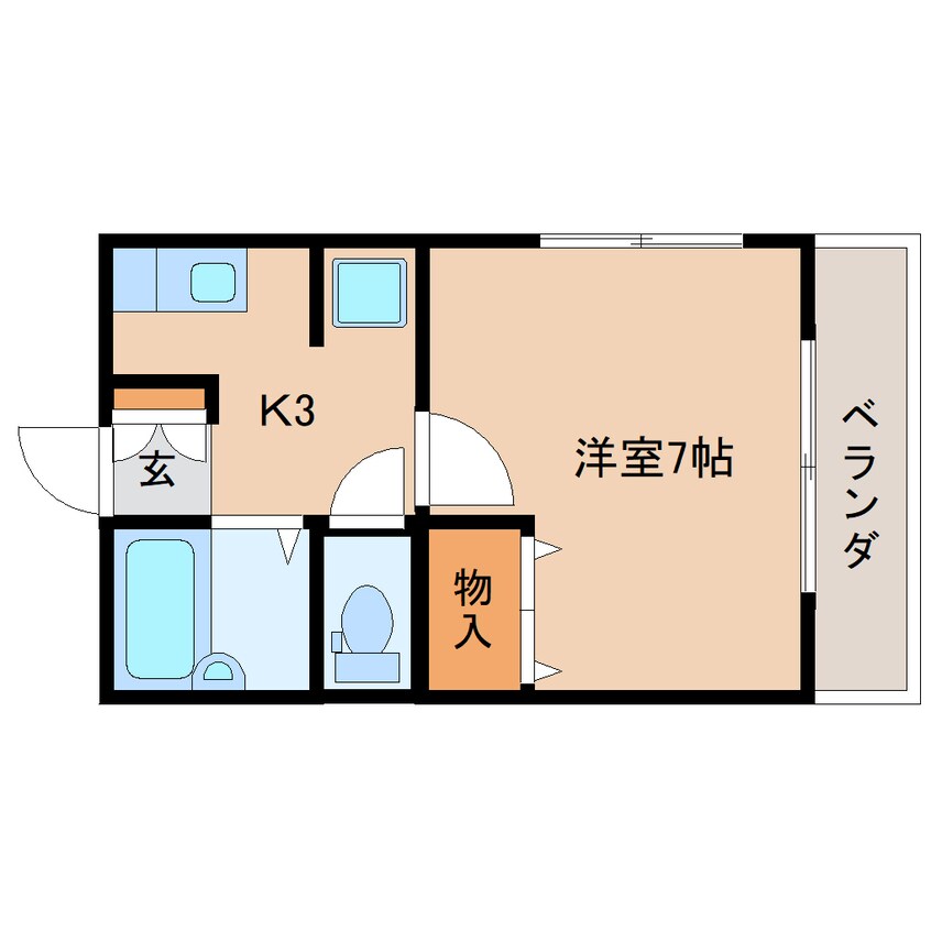 間取図 静岡鉄道静岡清水線/県総合運動場駅 徒歩26分 1階 築29年
