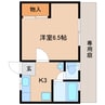 静岡鉄道静岡清水線/県総合運動場駅 徒歩5分 1階 築36年 1Kの間取り
