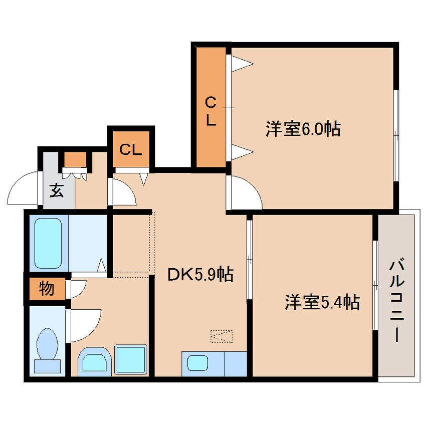 間取図 東海道本線/草薙駅 バス12分瀬名リンク西奈下車:停歩4分 1階 築21年