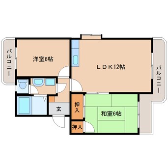 間取図 東海道本線/静岡駅 バス20分南瀬名町下車:停歩9分 2階 築32年