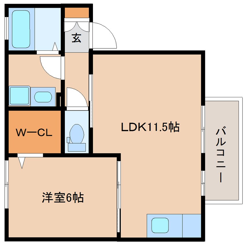 間取図 東海道本線/草薙駅 徒歩8分 1階 築16年