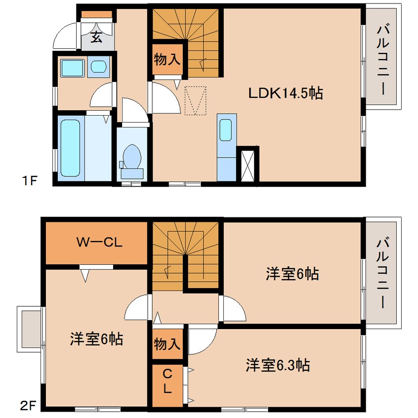 間取図 静鉄バス（静岡市）/南沼上 徒歩1分 1階 築15年