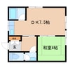 東海道本線/草薙駅 徒歩24分 2階 築37年 1DKの間取り