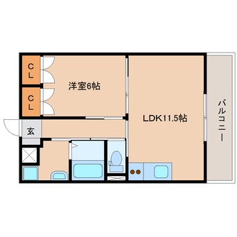 間取図 静岡鉄道静岡清水線/御門台駅 徒歩10分 1階 築16年