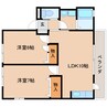 静岡鉄道静岡清水線/狐ケ崎駅 徒歩5分 1階 築16年 2LDKの間取り