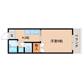 間取図 静岡鉄道静岡清水線/御門台駅 徒歩6分 2階 築29年