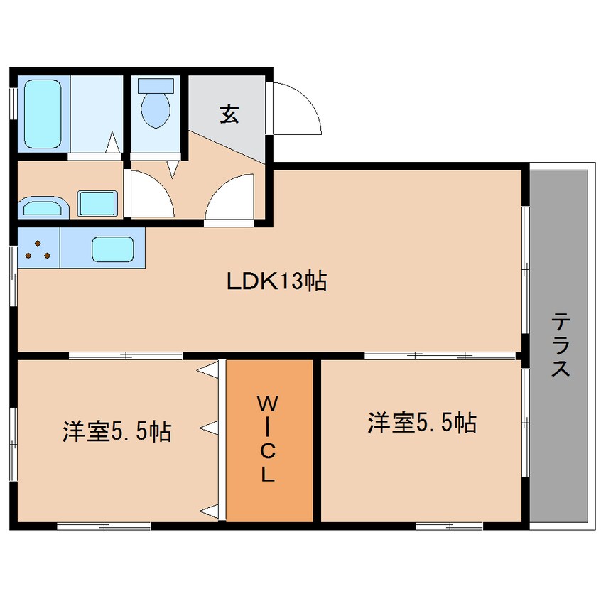 間取図 東海道本線/静岡駅 バス35分常葉短大入口下車:停歩3分 1階 築32年
