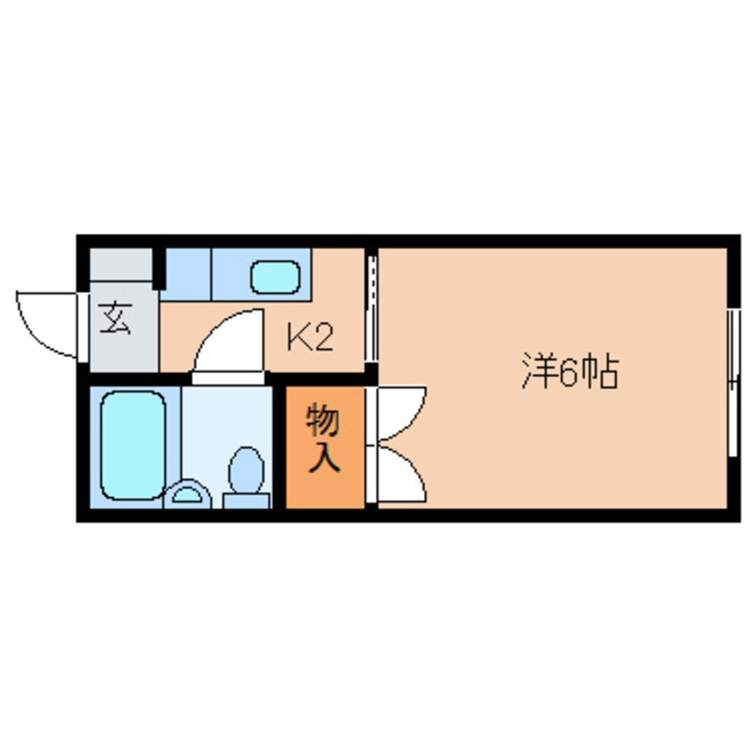 間取図 静岡鉄道静岡清水線/草薙駅 徒歩7分 1階 築39年