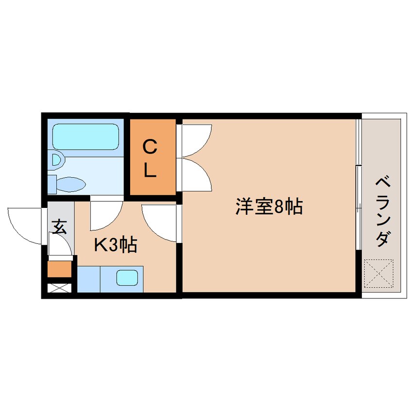 間取図 静岡鉄道静岡清水線/御門台駅 徒歩10分 2階 築38年