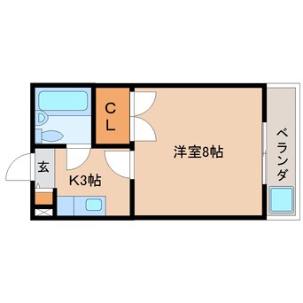 間取図 静岡鉄道静岡清水線/御門台駅 徒歩10分 2階 築38年