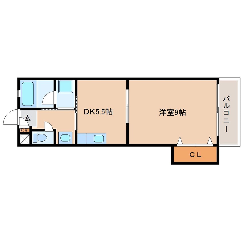 間取図 東海道本線/草薙駅 徒歩15分 1階 築20年