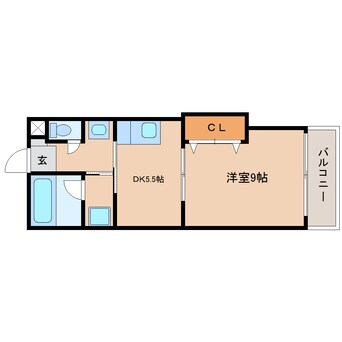 間取図 東海道本線/草薙駅 徒歩15分 2階 築19年