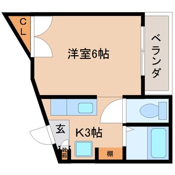 間取図 静岡鉄道静岡清水線/草薙駅 徒歩7分 1階 築31年