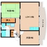 東海道本線/草薙駅 徒歩20分 1階 築40年 2LDKの間取り