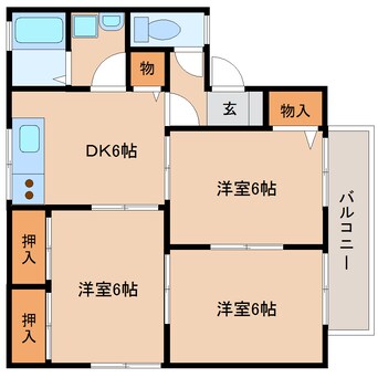 間取図 静岡鉄道静岡清水線/県立美術館前駅 徒歩3分 2階 築35年