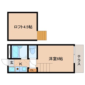 間取図 静岡鉄道静岡清水線/県総合運動場駅 徒歩5分 1階 築28年