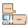 静岡鉄道静岡清水線/県総合運動場駅 徒歩5分 2階 築29年 1Rの間取り