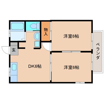 間取図 静岡鉄道静岡清水線/草薙駅 徒歩12分 1階 築28年