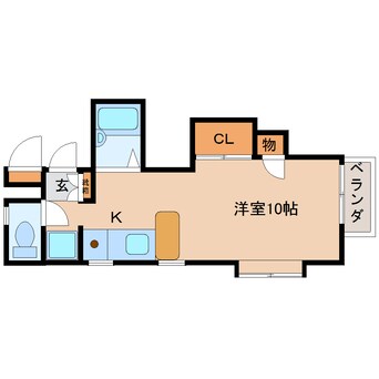 間取図 静岡鉄道静岡清水線/県立美術館前駅 徒歩12分 2階 築31年