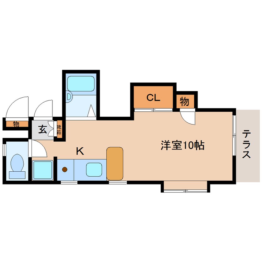 間取図 静岡鉄道静岡清水線/県立美術館前駅 徒歩12分 1階 築31年