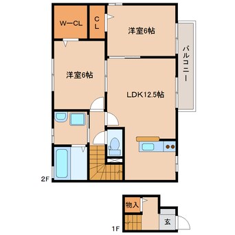 間取図 静岡鉄道静岡清水線/御門台駅 徒歩14分 2階 築14年