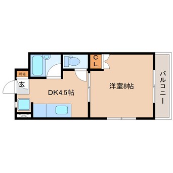 間取図 静岡鉄道静岡清水線/県総合運動場駅 徒歩15分 1階 築28年