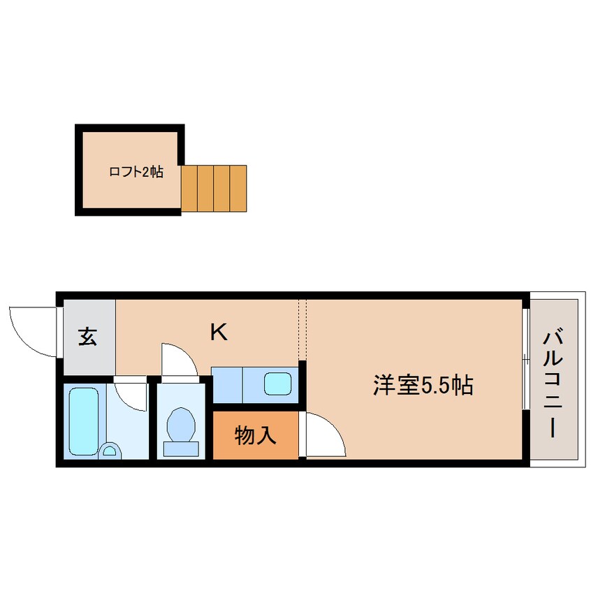 間取図 静岡鉄道静岡清水線/御門台駅 徒歩3分 1階 築33年