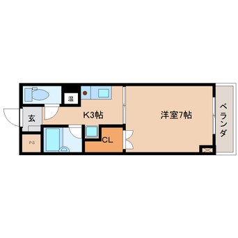 間取図 静岡鉄道静岡清水線/県立美術館前駅 徒歩3分 2階 築19年