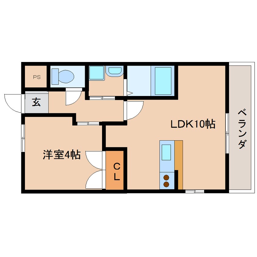 間取図 東海道本線/東静岡駅 徒歩16分 1階 築13年