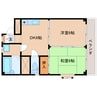 東海道本線/草薙駅 徒歩3分 4階 築34年 2DKの間取り