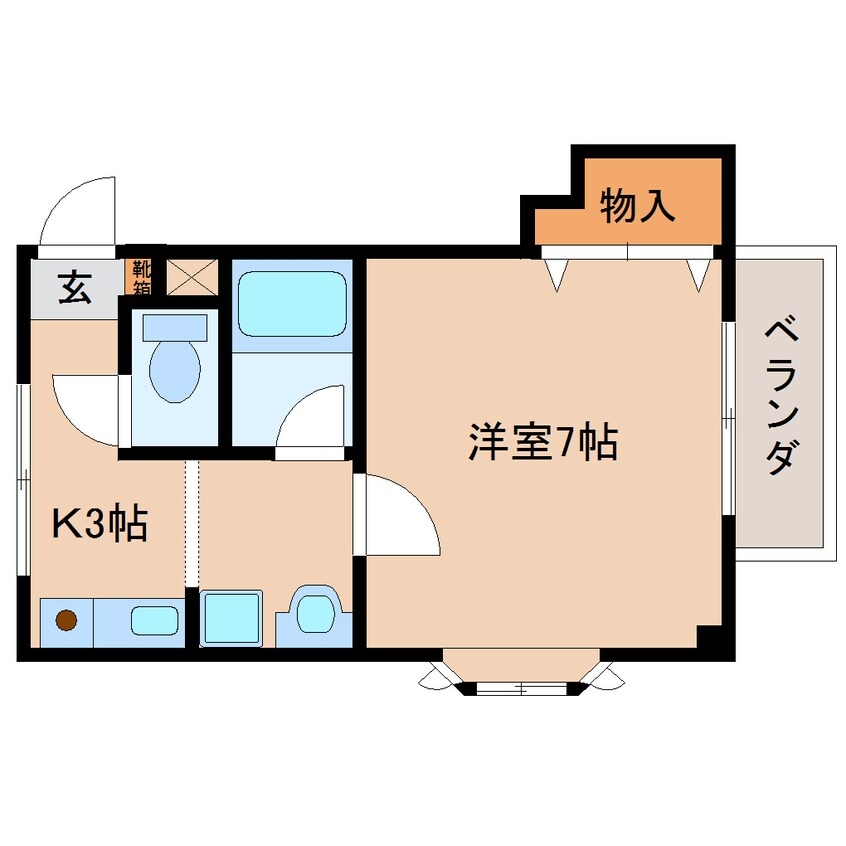 間取図 静岡鉄道静岡清水線/県立美術館前駅 徒歩2分 1階 築31年