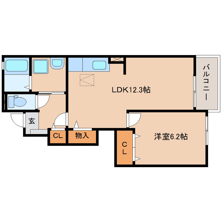 間取図 東海道本線/草薙駅 バス13分瀬名リンク西奈下車:停歩9分 1階 築12年