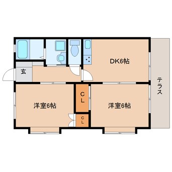 間取図 静岡鉄道静岡清水線/古庄駅 徒歩23分 1階 築27年