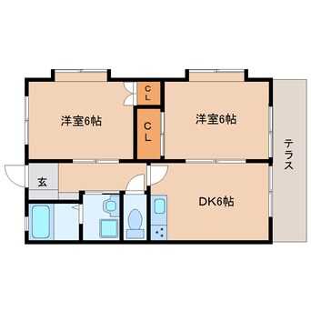 間取図 静岡鉄道静岡清水線/古庄駅 徒歩23分 1階 築27年