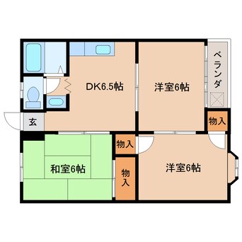 間取図 東海道本線/静岡駅 バス25分東部団地下車:停歩8分 1階 築30年