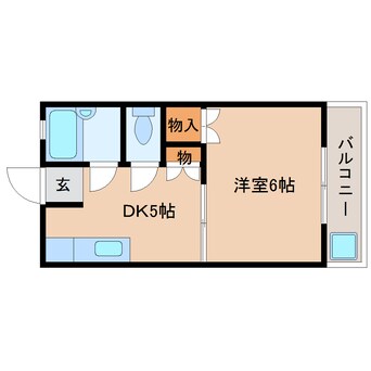 間取図 静岡鉄道静岡清水線/御門台駅 徒歩7分 2階 築36年