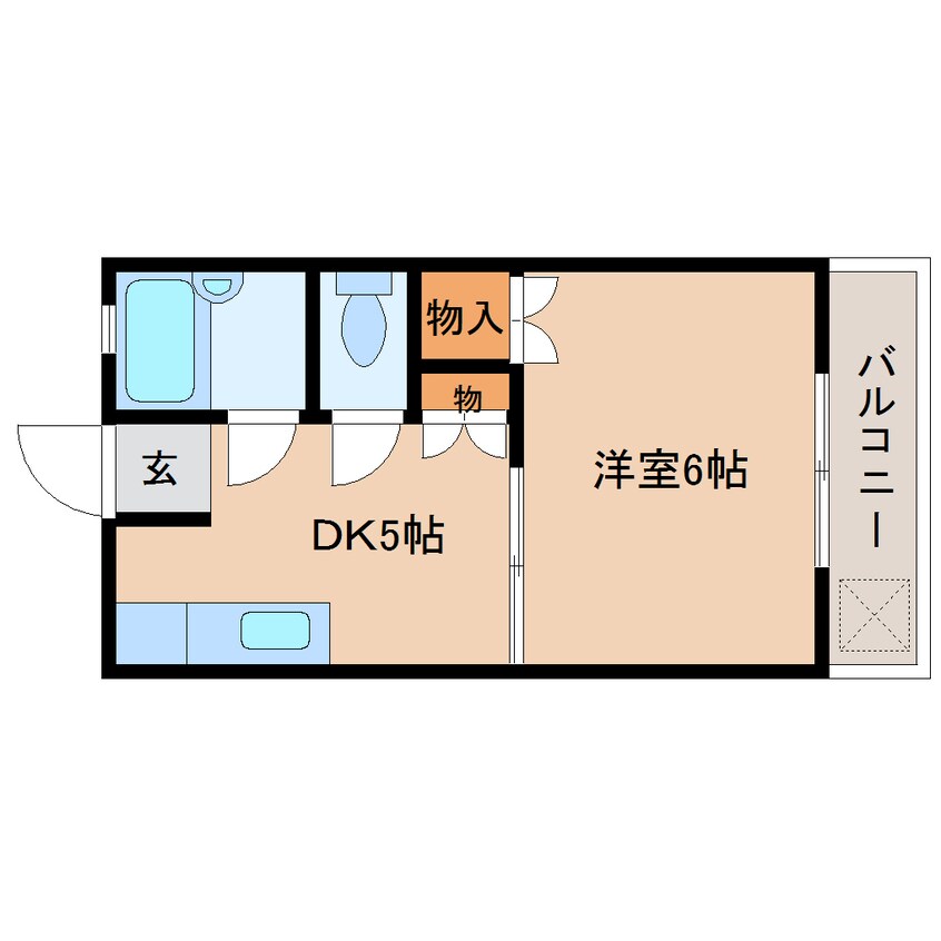 間取図 静岡鉄道静岡清水線/御門台駅 徒歩7分 1階 築36年