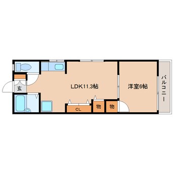 間取図 静岡鉄道静岡清水線/県総合運動場駅 徒歩14分 1階 築27年