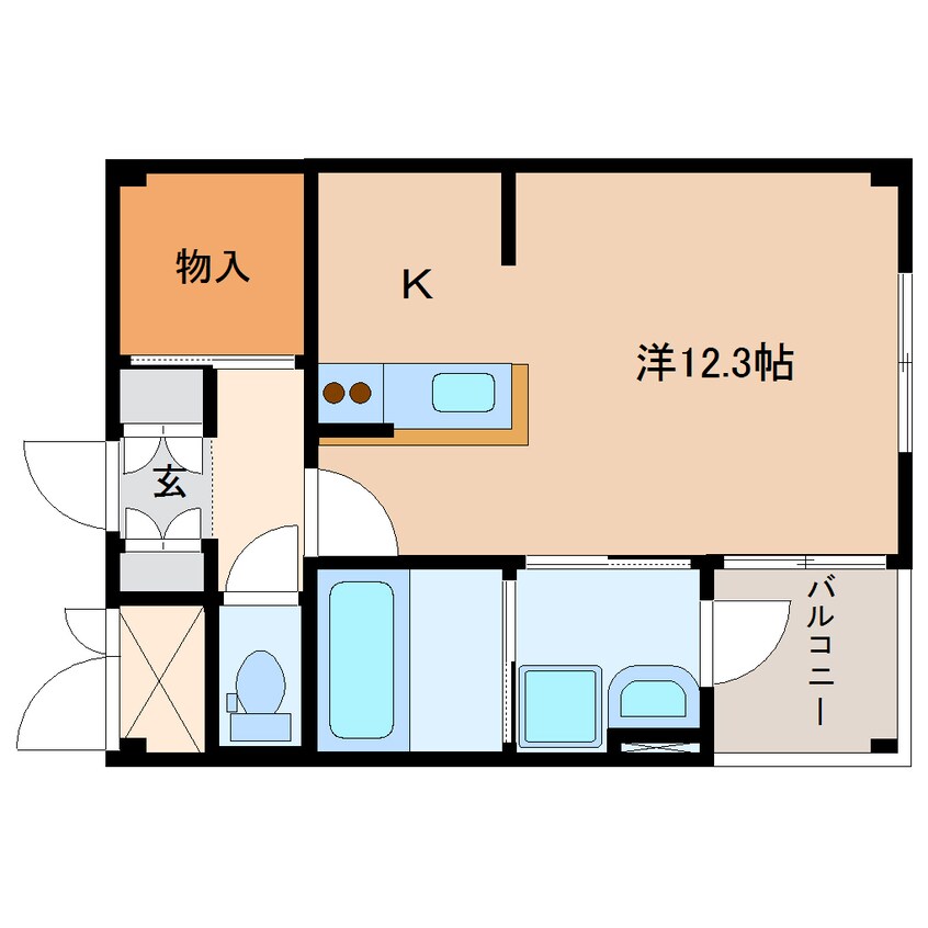 間取図 東海道本線/草薙駅 徒歩25分 1階 築13年