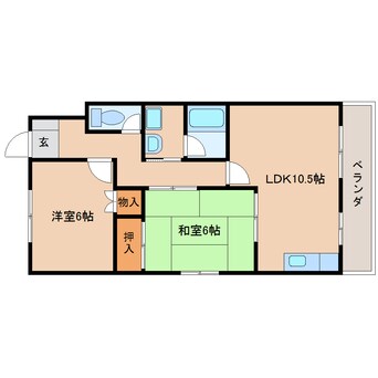 間取図 東海道本線/草薙駅 徒歩15分 1階 築27年