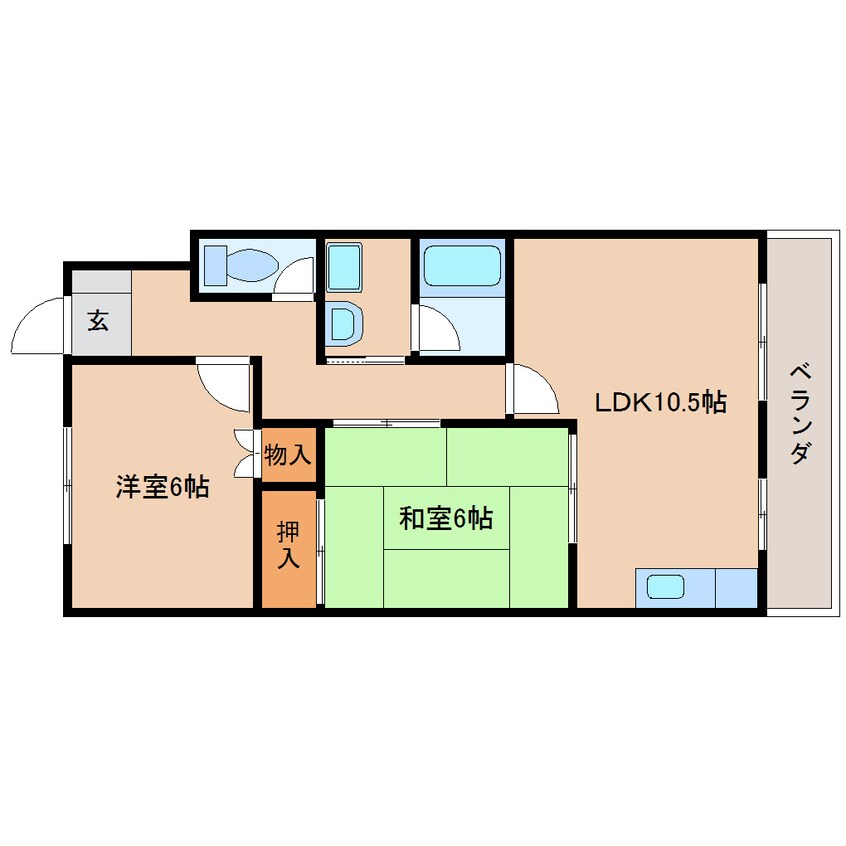 間取図 東海道本線/草薙駅 徒歩15分 3階 築27年